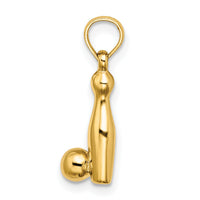 14k 3-D Bowling Pin and Ball Charm-C3575