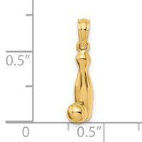 14k 3-D Bowling Pin and Ball Charm-C3575