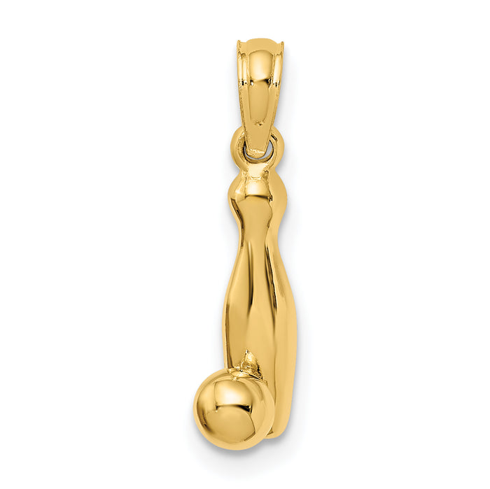 14k 3-D Bowling Pin and Ball Charm-C3575