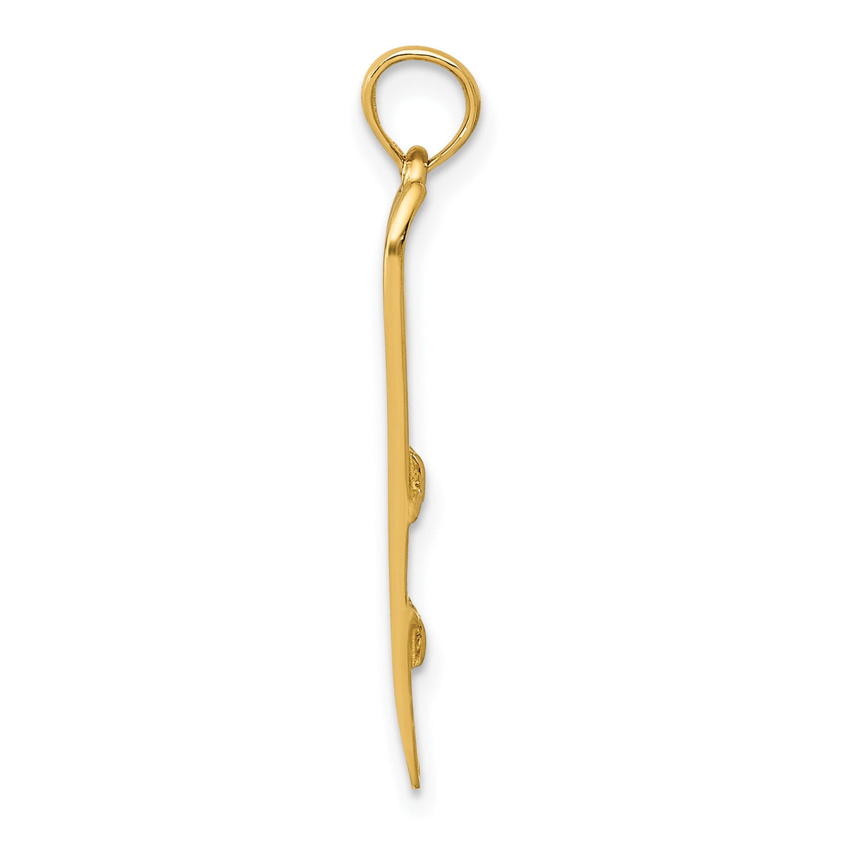 14k 3-D Snow Skis Pendant-C3576