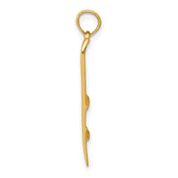 14k 3-D Snow Skis Pendant-C3576