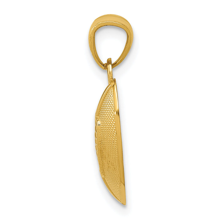 14k Football Pendant-C3582