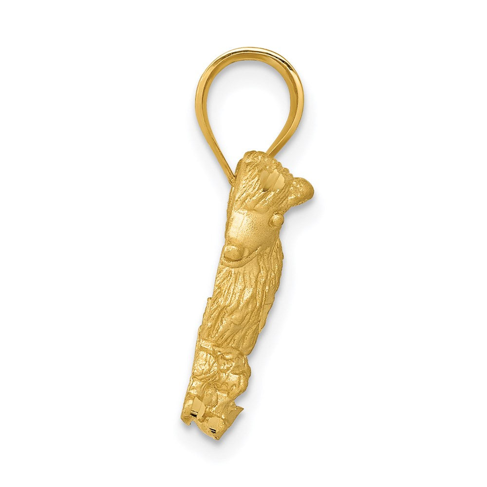 14k Poodle Dog Charm-C36