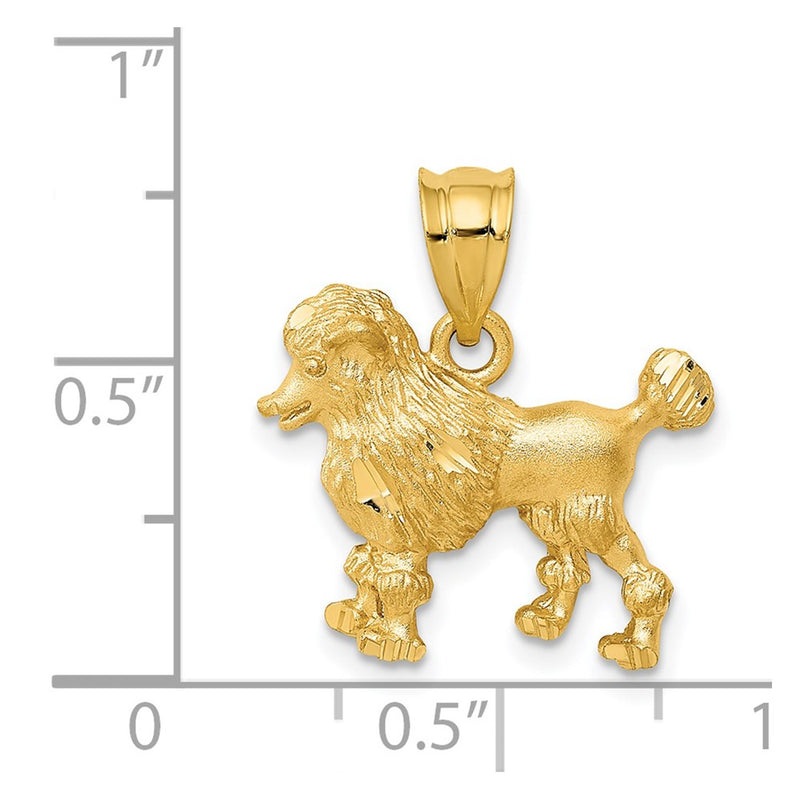 14k Poodle Dog Charm-C36