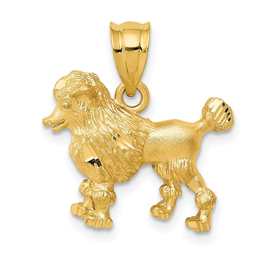 14k Poodle Dog Charm-C36