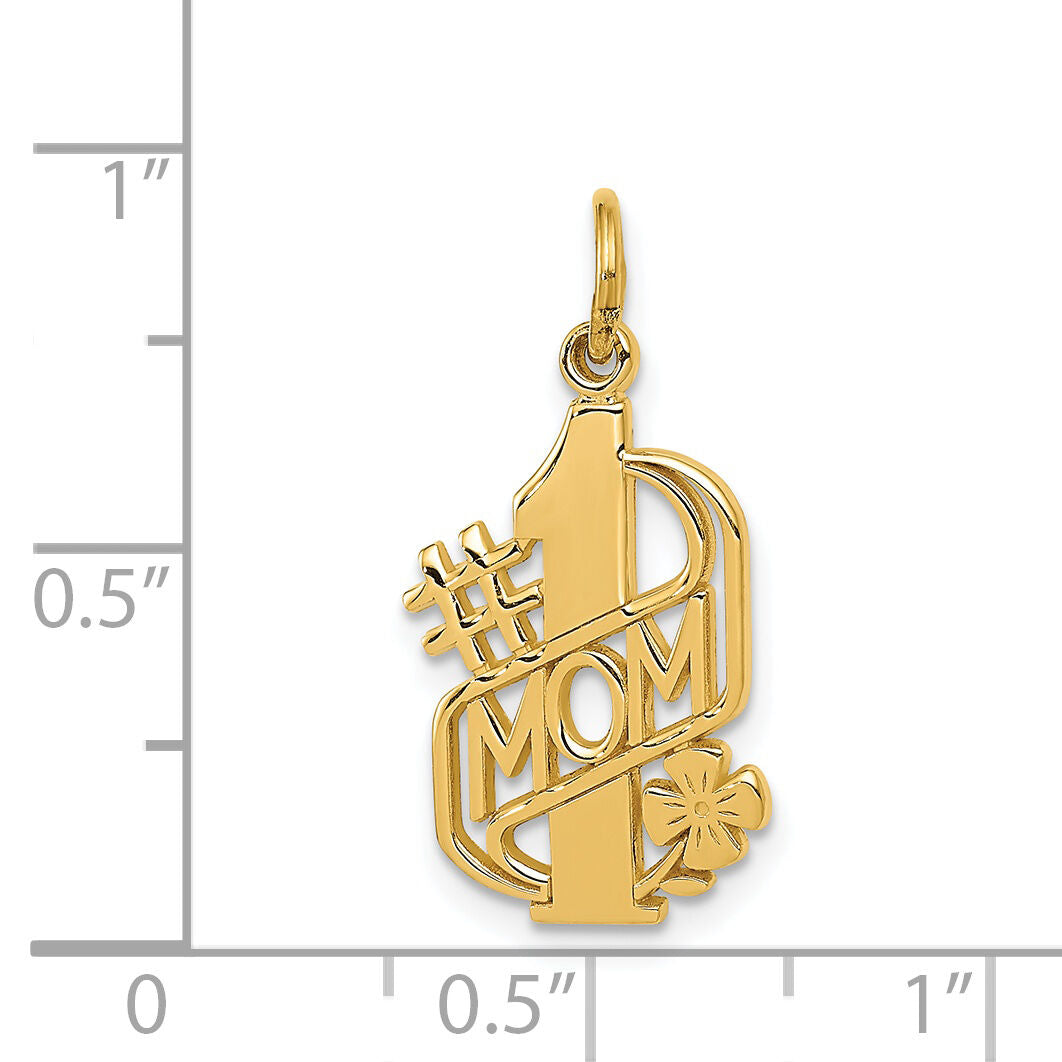 14k #1 MOM Charm-C360