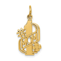 14k #1 MOM Charm-C360