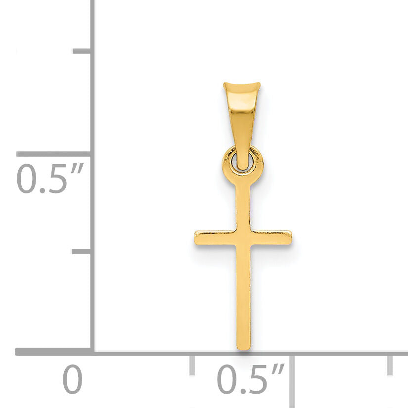 14k Polished Cross Charm-C3600