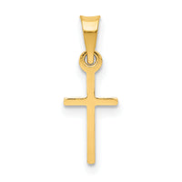 14k Polished Cross Charm-C3600