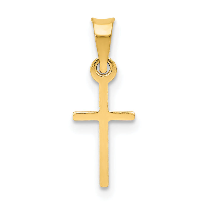 14k Polished Cross Charm-C3600