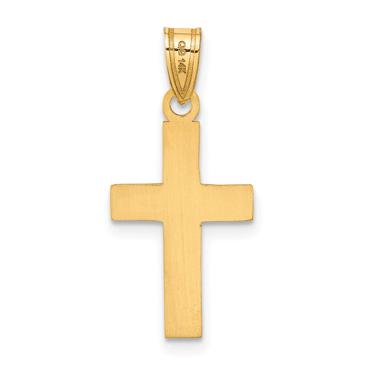 14K Polished Cross Charm-C3601
