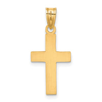 14K Polished Cross Charm-C3601