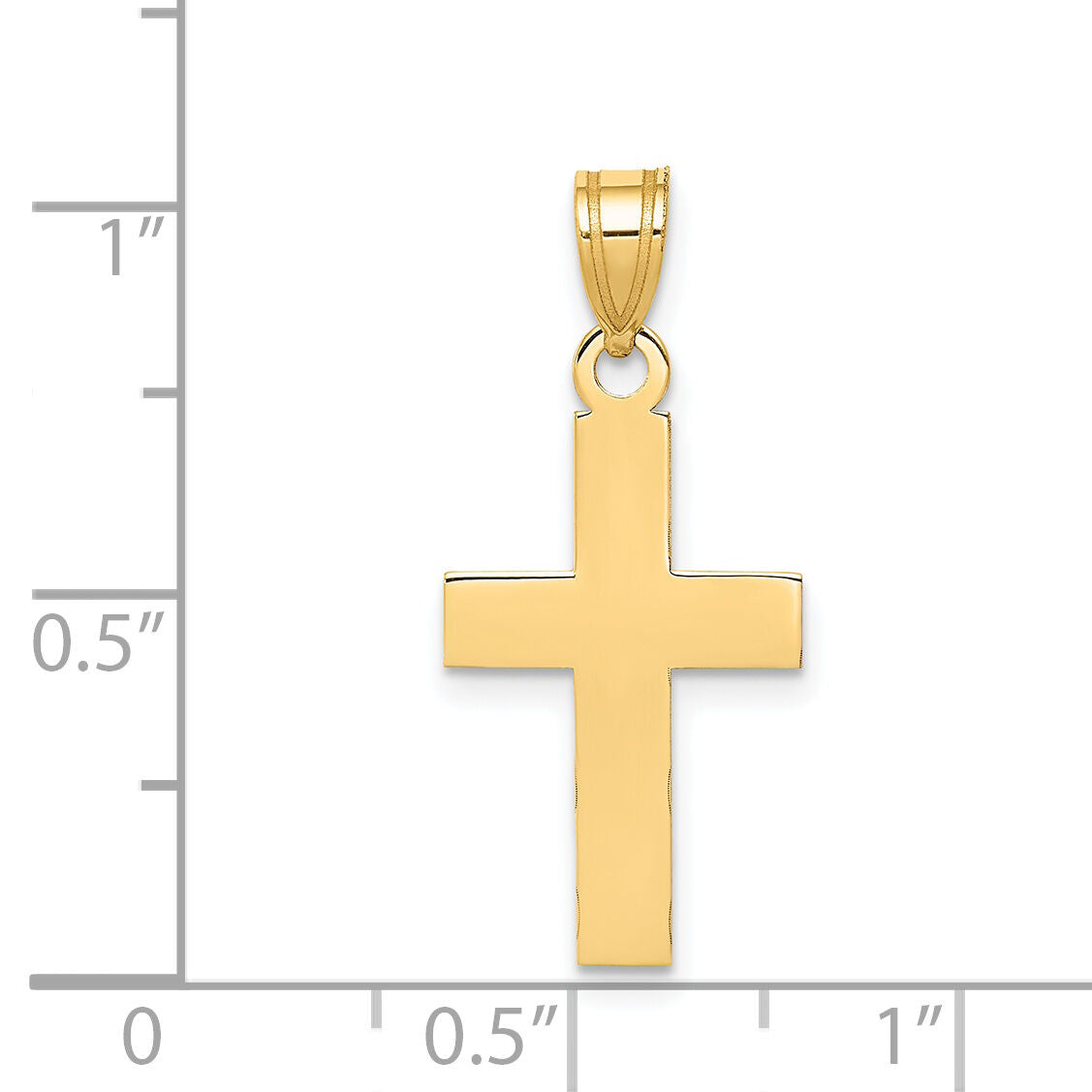14K Polished Cross Charm-C3601