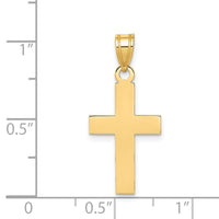 14K Polished Cross Charm-C3601
