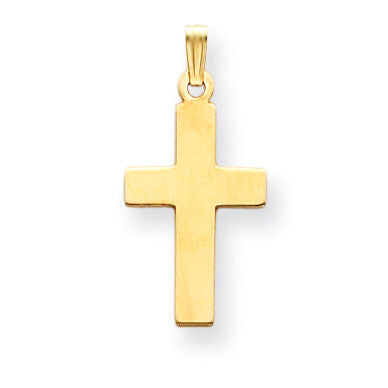 14K Polished Cross Charm-C3601