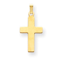 14K Polished Cross Charm-C3601