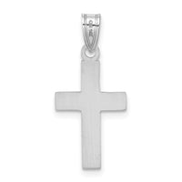 14K White Gold Polished Cross Charm-C3601W