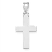 14K White Gold Polished Cross Charm-C3601W