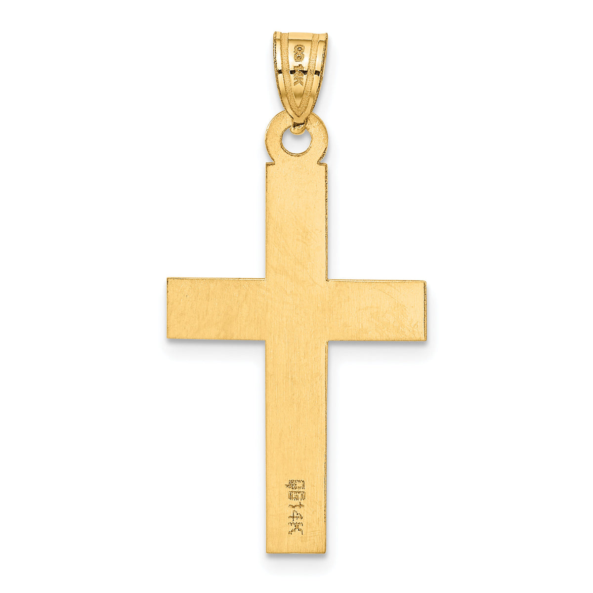 14K Polished Cross Charm-C3603