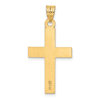 14K Polished Cross Charm-C3603