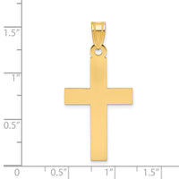 14K Polished Cross Charm-C3603