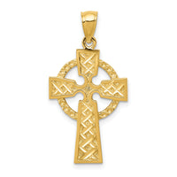 14k Diamond-cut Celtic Cross Pendant-C3608