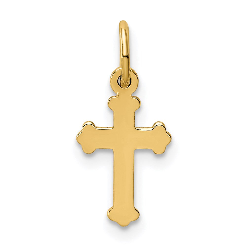 14k Mini Polished Cross Charm-C3612