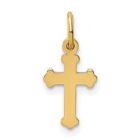 14k Mini Polished Cross Charm-C3612