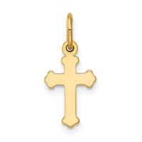 14k Mini Polished Cross Charm-C3612