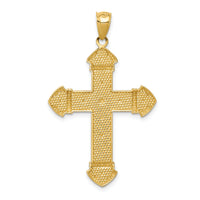 14k Budded Cross Pendant-C3614