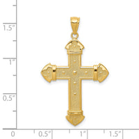 14k Budded Cross Pendant-C3614