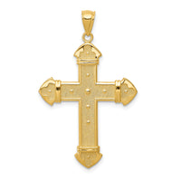 14k Budded Cross Pendant-C3614