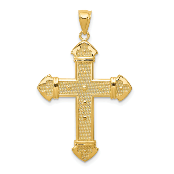 14k Budded Cross Pendant-C3614
