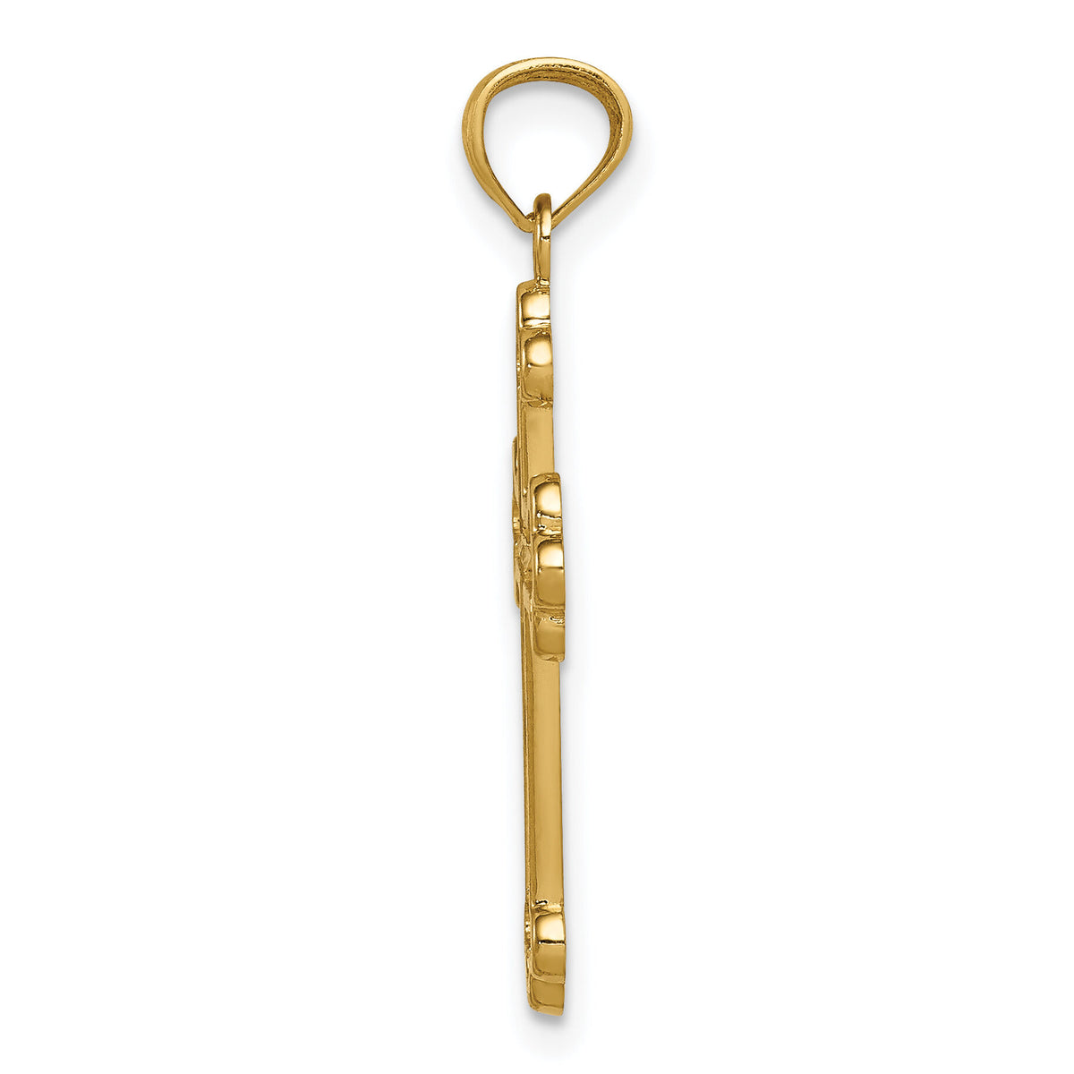 14k Budded Cross Pendant-C3615