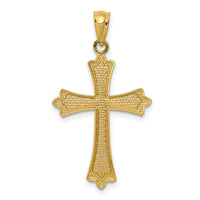 14k Fleur de Lis Cross Pendant-C3617
