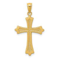 14k Fleur de Lis Cross Pendant-C3617