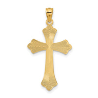 14k Diamond-cut Cross Pendant-C3618