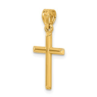 14k Polished Hollow Cross Pendant-C3623