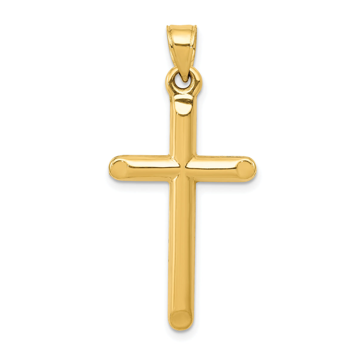 14k 3-D Hollow Cross Pendant-C3624
