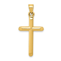 14k 3-D Hollow Cross Pendant-C3624