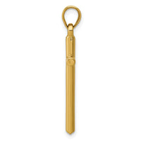 14k Polished Hollow Cross Pendant-C3625