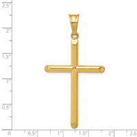 14k 3-D Hollow Cross Pendant-C3627
