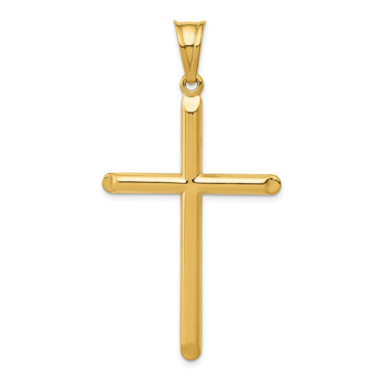 14k 3-D Hollow Cross Pendant-C3627