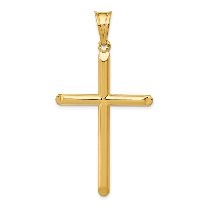 14k 3-D Hollow Cross Pendant-C3627
