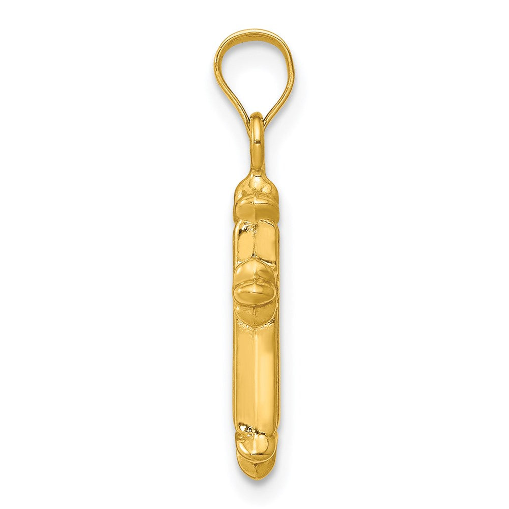 14k Fleur de Lis Hollow Cross Charm-C3637