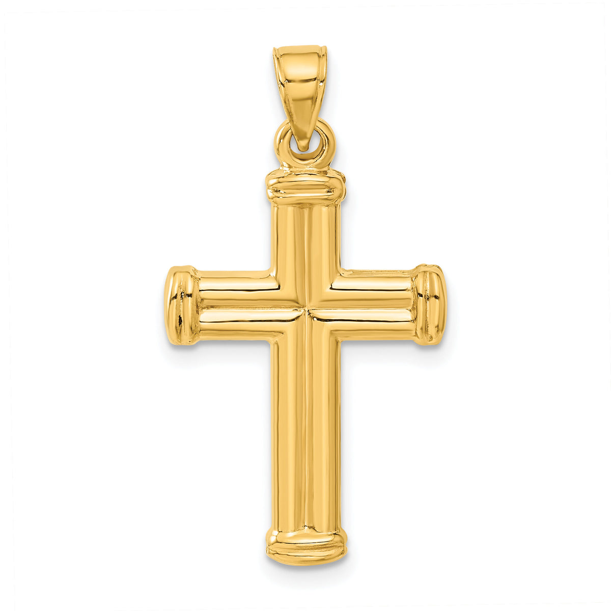 14k Hollow Cross Pendant-C3657
