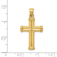 14k Hollow Cross Pendant-C3657