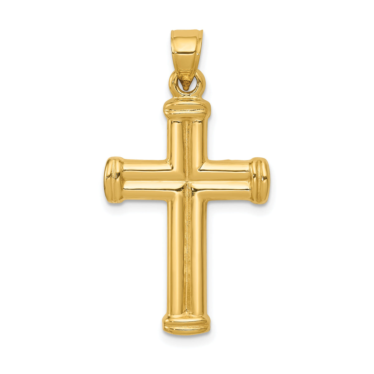14k Hollow Cross Pendant-C3657