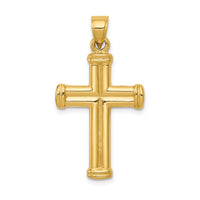 14k Hollow Cross Pendant-C3657