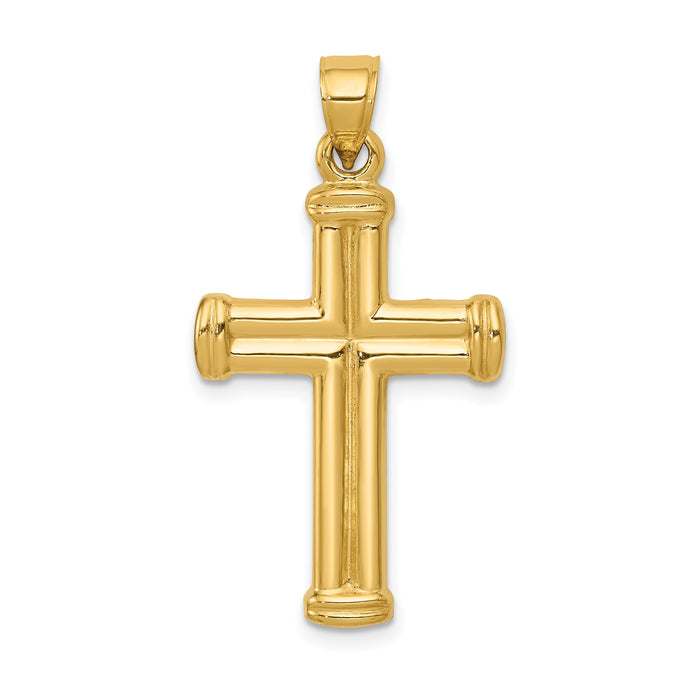 14k Hollow Cross Pendant-C3657